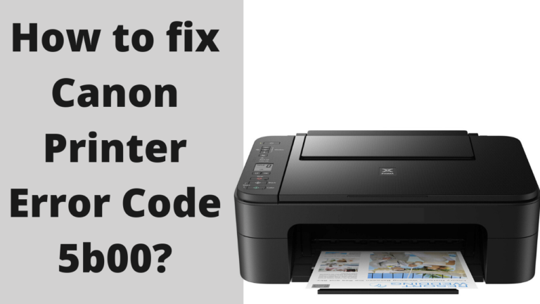 Fixing Canon Printer Error 5b00; The Way Professionals Do