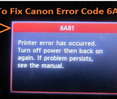 Canon Error Code 6a81