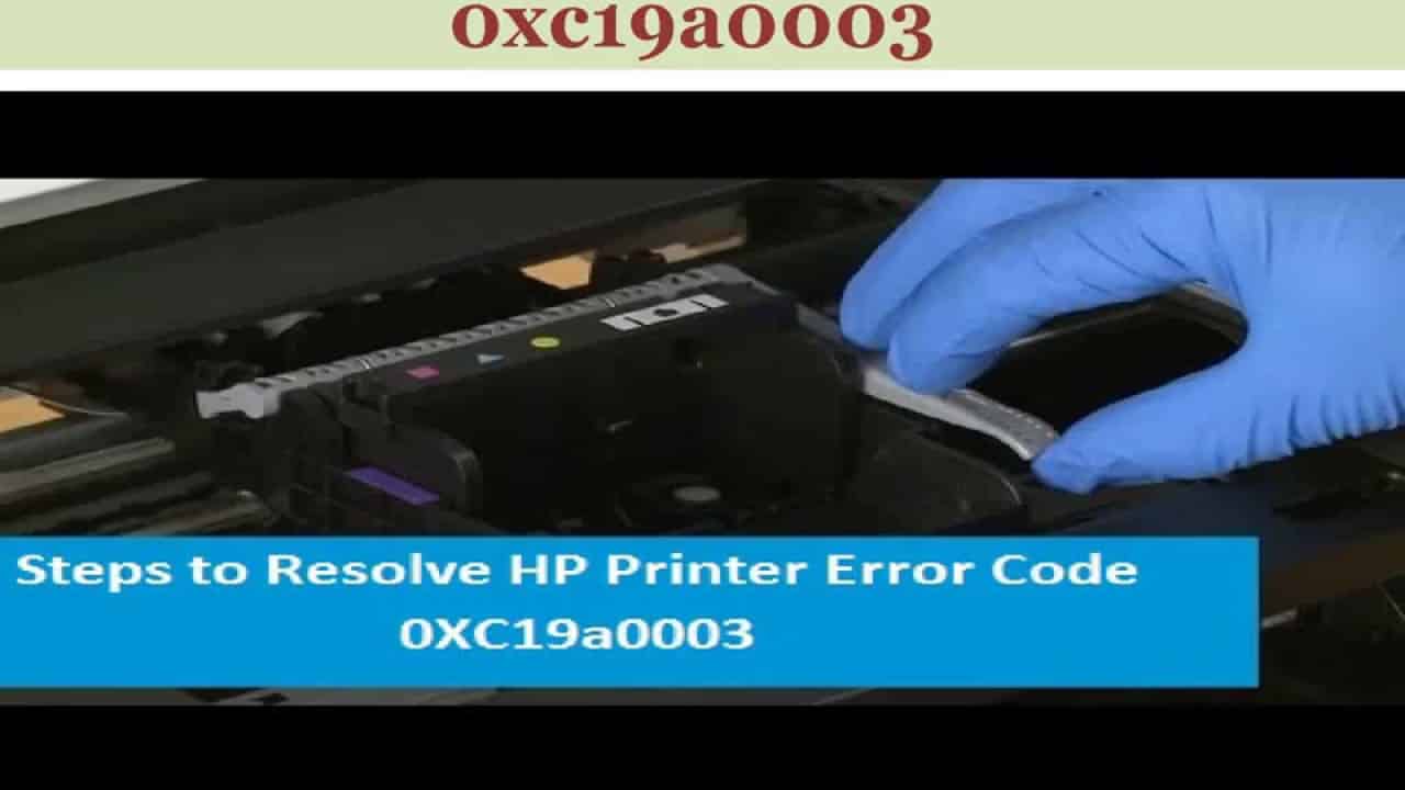 HP Printer Error Code 0xc19a0003