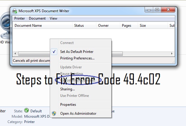 HP Printer Error 49.4c02